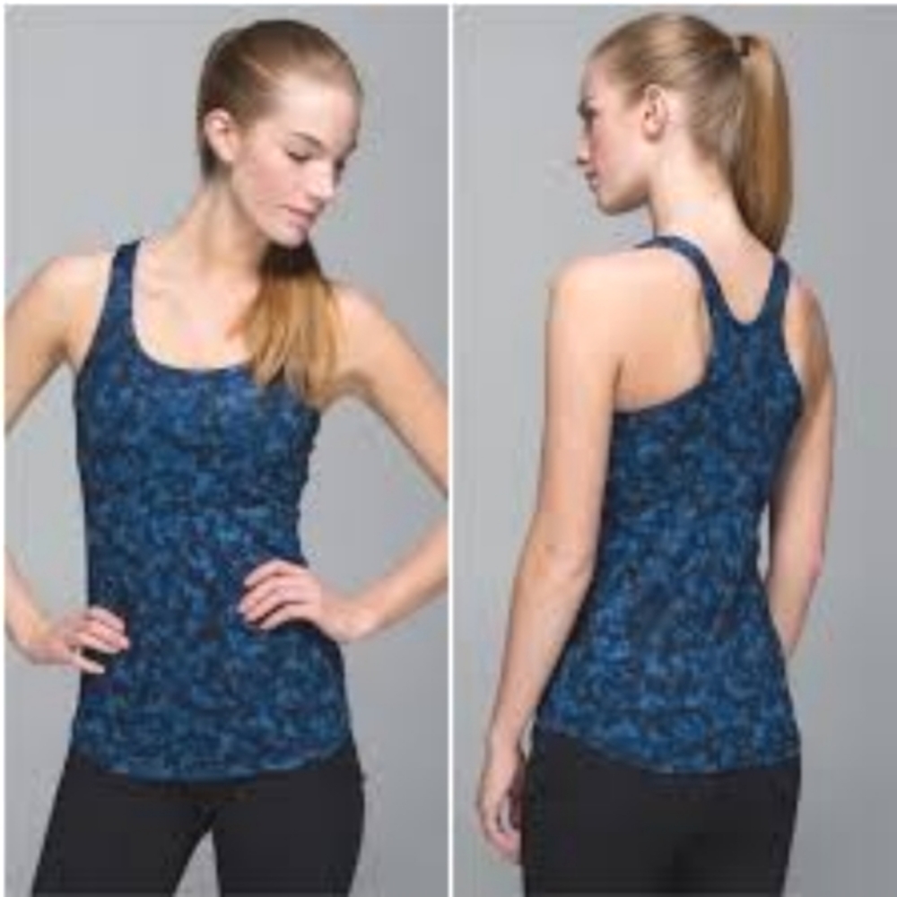 Lululemon Studio Racerback Mystic Jungle Hawk Blue Harbor